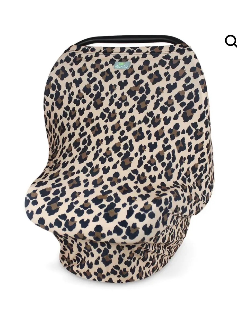 Itzy Ritzy Leopard Print Car Seat Cover - Tan, Black